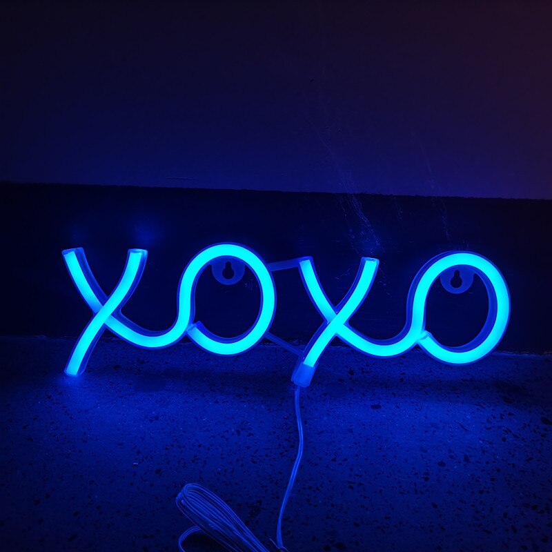 Led Neon Light 5V USB dream Relax Wall Hanging Neon Sign Night Light for Aesthetic Party Bedroom Home Bar Gaming Decoration: blue 1