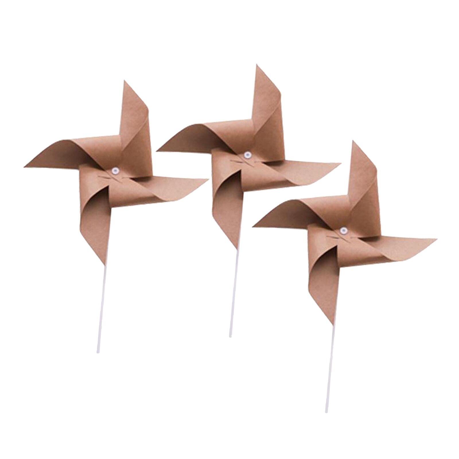 3 Pack Pinwheel Kraft DIY Pinwheels for Garden Wedding Birthday Party Decor