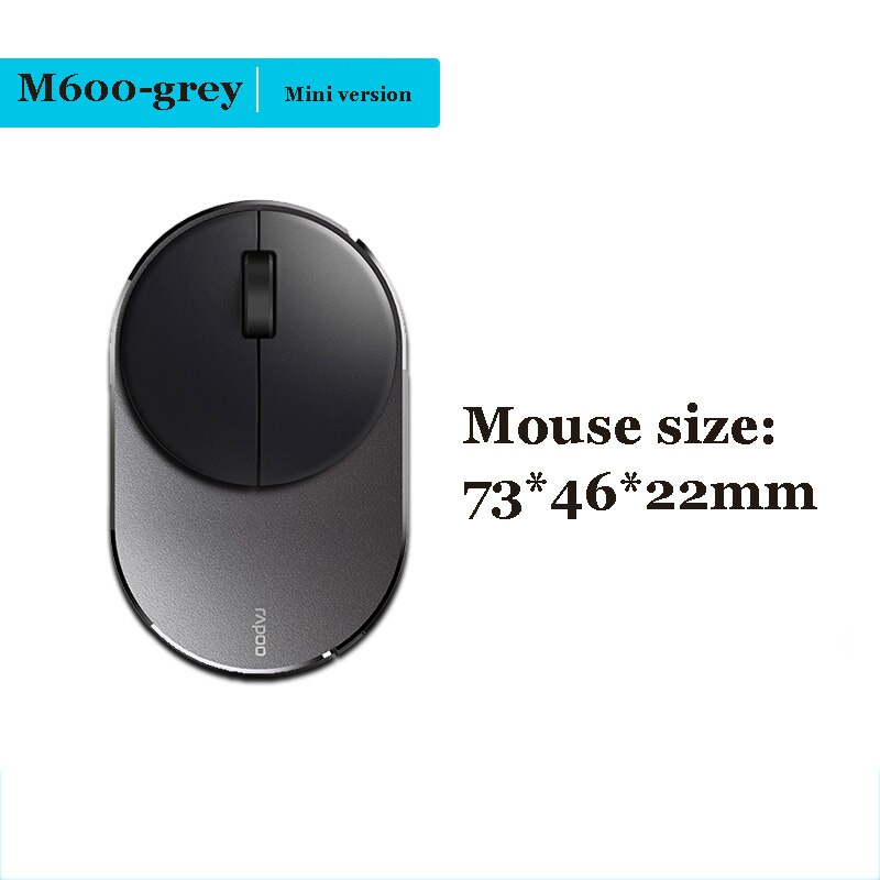Rapoo M600G/M600G Mini Multi-mode Draadloze Muis Ondersteunt Bluetooth 3.0/4.0 En 2.4G Voor Windows xp/Visa/7/8/10 Of Later, macos: Gray Mini
