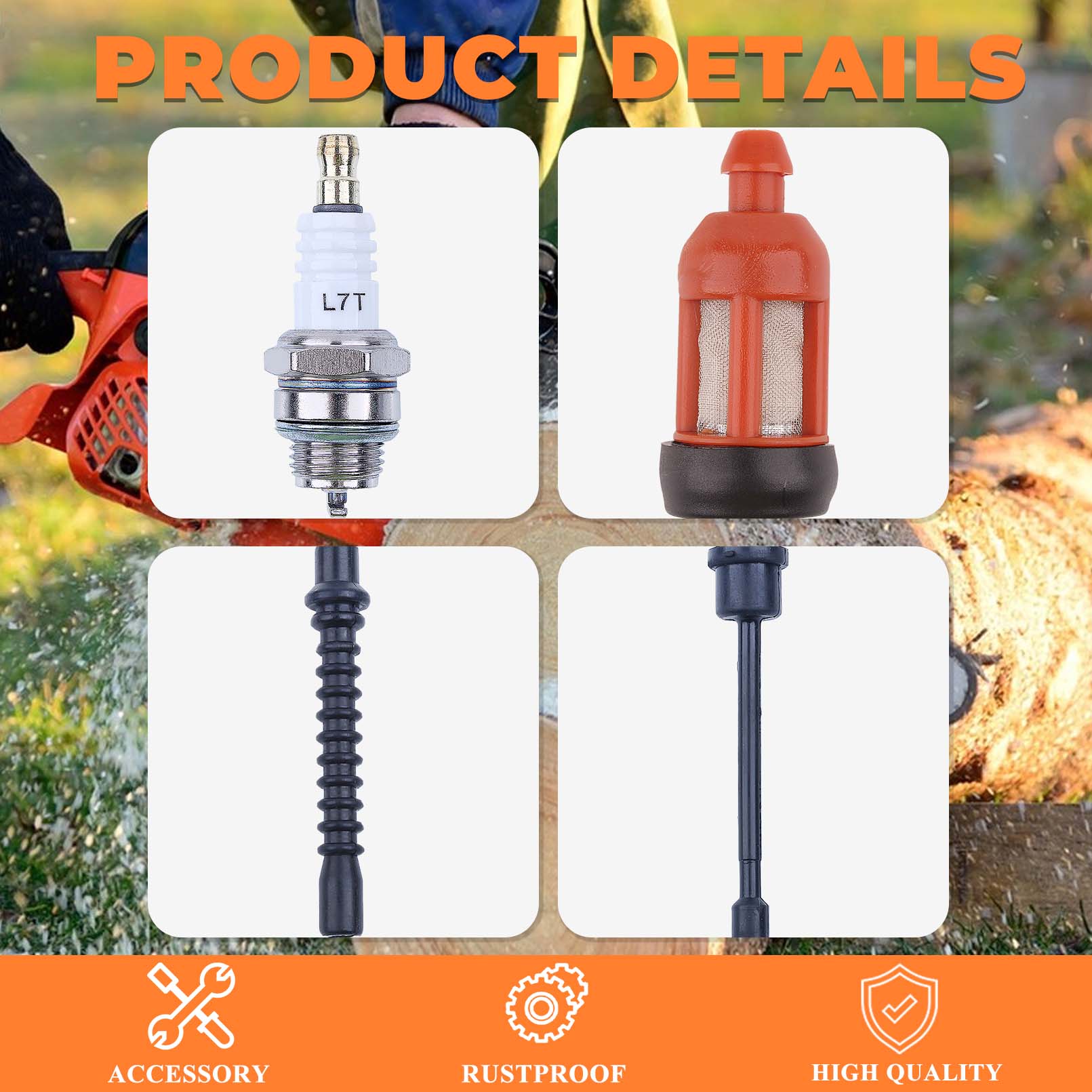 Air filter tune-up kit for stihl 030 031 031av 032 032av chainsaw ge 1113 120 1603 air filter choke control bushings nuts spark plug