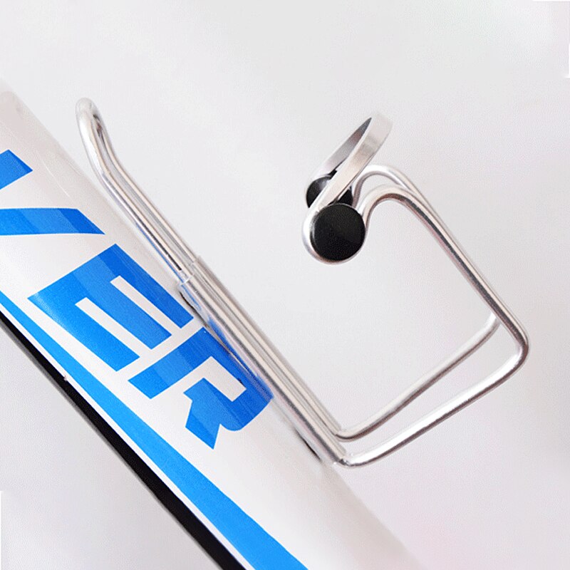 Fiets waterfleshouder rek aluminiumlegering fleshouder bidonhouder gemonteerd voor mountainbike fietsaccessoires: Zilver