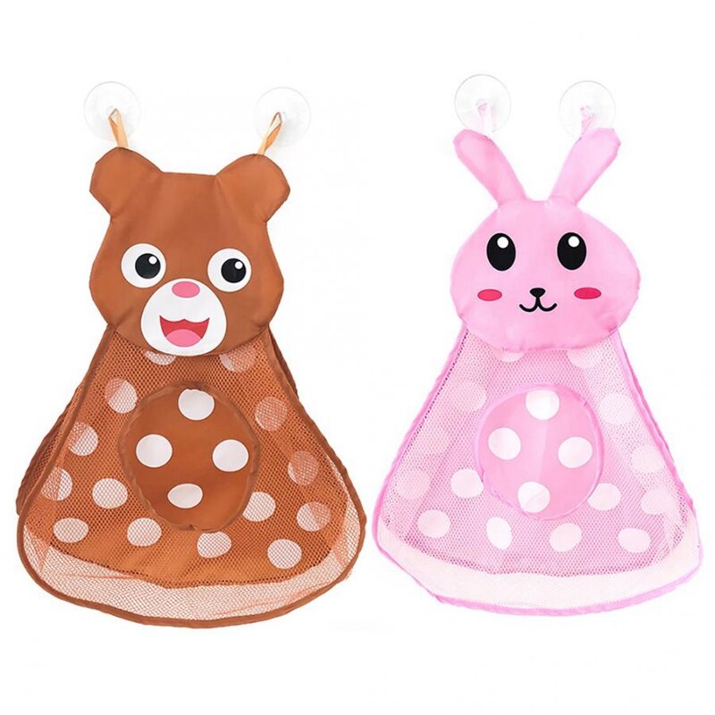 Juguetes de baño bolsa de malla para almacenamiento para Baby Shower playa cesta de almacenamiento con ventosa impermeable dibujos animados formas de animales
