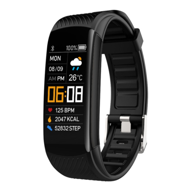 C5 Smart Fitness Watch Heart Rate Monitor Fitness Tracker IP67 Waterproof Pedometer Fitness Watch for Runner Unniversal: black