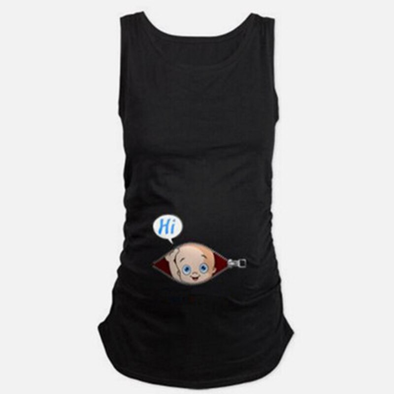 Sommer t-shirt sjov gravid gravid t-shirt kvinder ærmeløs graviditetstøj amme t-shirts top graviditet t-shirts