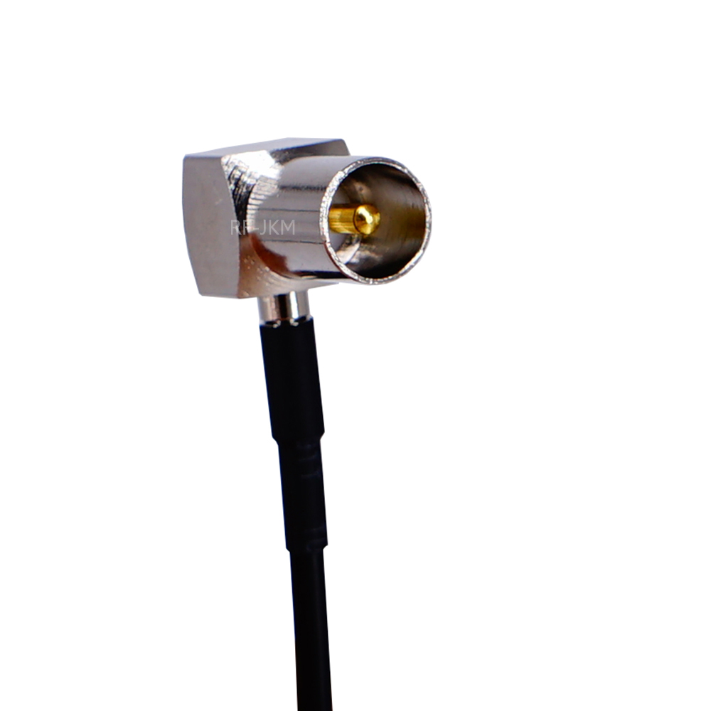 Ponticello coassiale treccia RG174 cavo di prolunga TV spina maschio a TV spina maschio cavo adattatore RF 90 gradi ad angolo retto