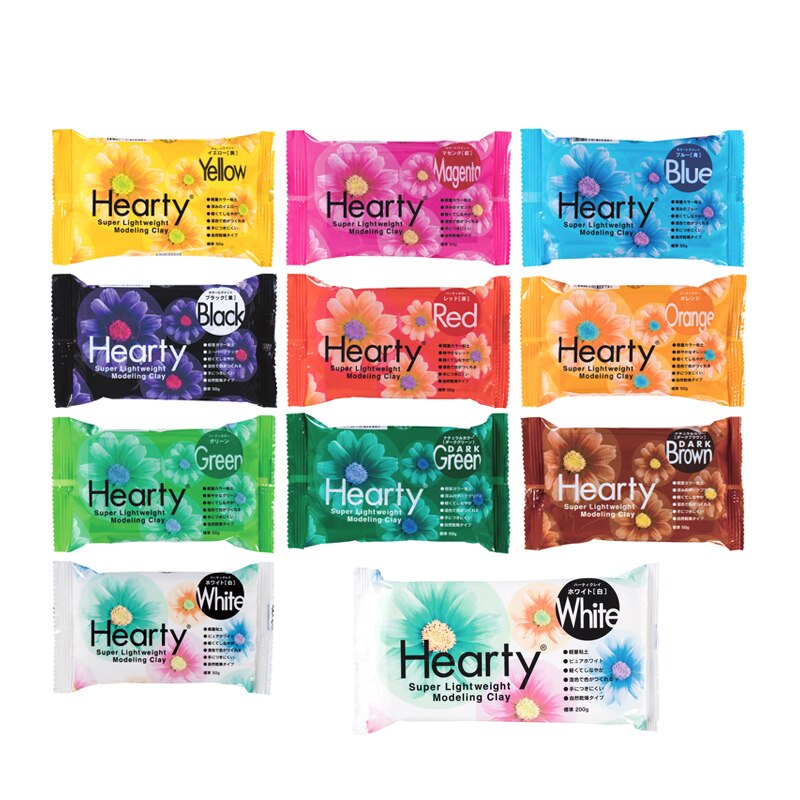 10 Colors PADICO Modeling Clay Hearty Super Lightweight ,Japan imports ultralight clay