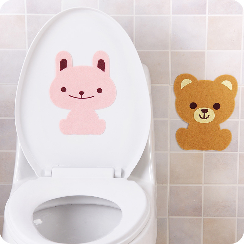 3pcs Toilet Bathroom Waterproof sticker Toilet Sticker Wall Sticker Home Decoration Pattern cartoon