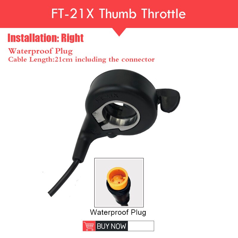 Electric Bicycle Finger Thumb Throttle ebike Whole Throttle Half Twist Throttle Handle for Electric Scooter Bike Conversion Kit: FT-21X WP