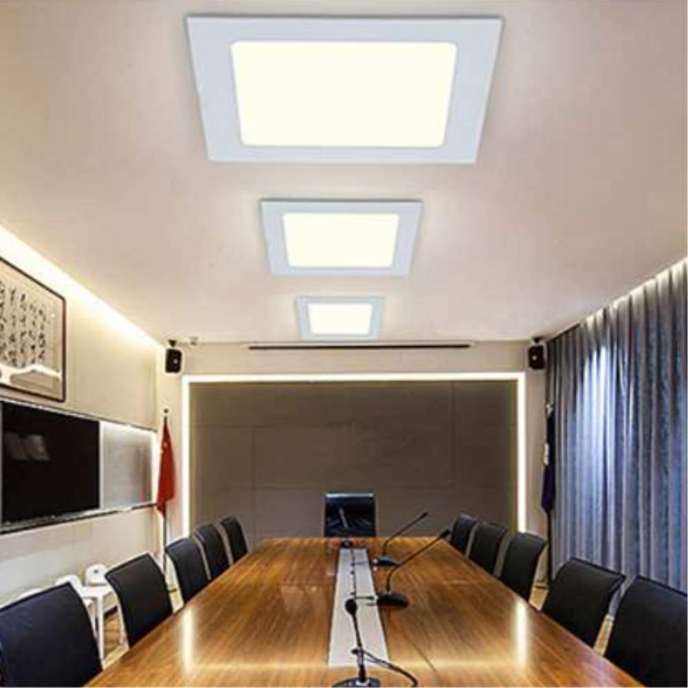 Spot lumineux carré encastrable encastrable pour le plafond, éclairage décoratif de plafond, idéal pour une chambre à coucher ou une cuisine, 3/6/9/12/15/18W, panneau lumineux LED