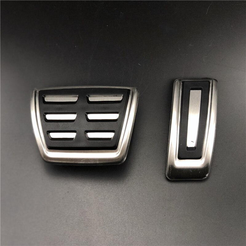 Car styling Footrest Brake Pedals Pads Fit For GOLF 7 GTi MK7 Lamando POLO A05 Passat B8 Skoda Rapid Octavia 5E 5F A7 +: AT 2pcs