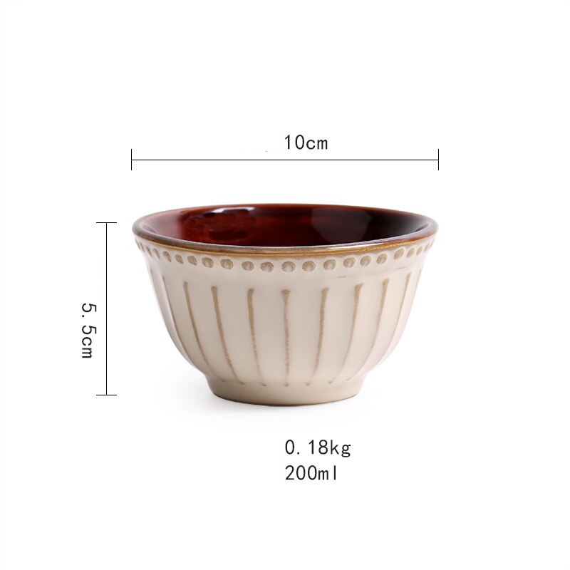 European Style White Ceramic Tableware Set Western Steak Pasta Embossed Plate Home Restaurant Salad Bowl Drink Cup: A