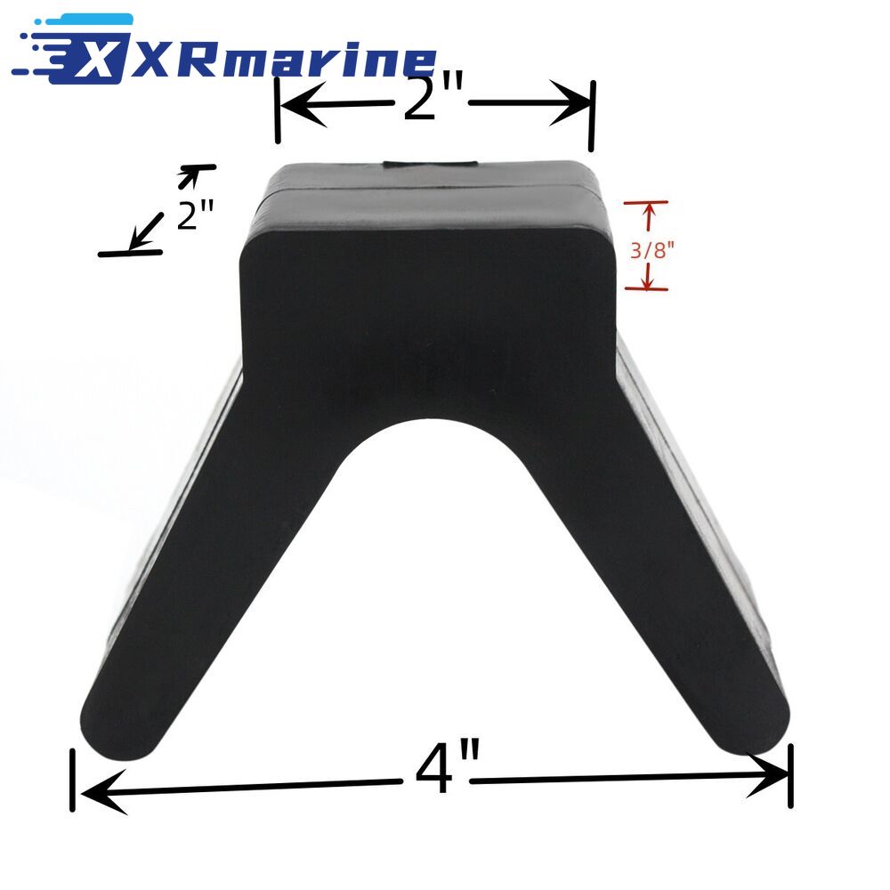 2 Inch Montagebreedte Boottrailer Zwart Gegoten Rubber V Bow Stop