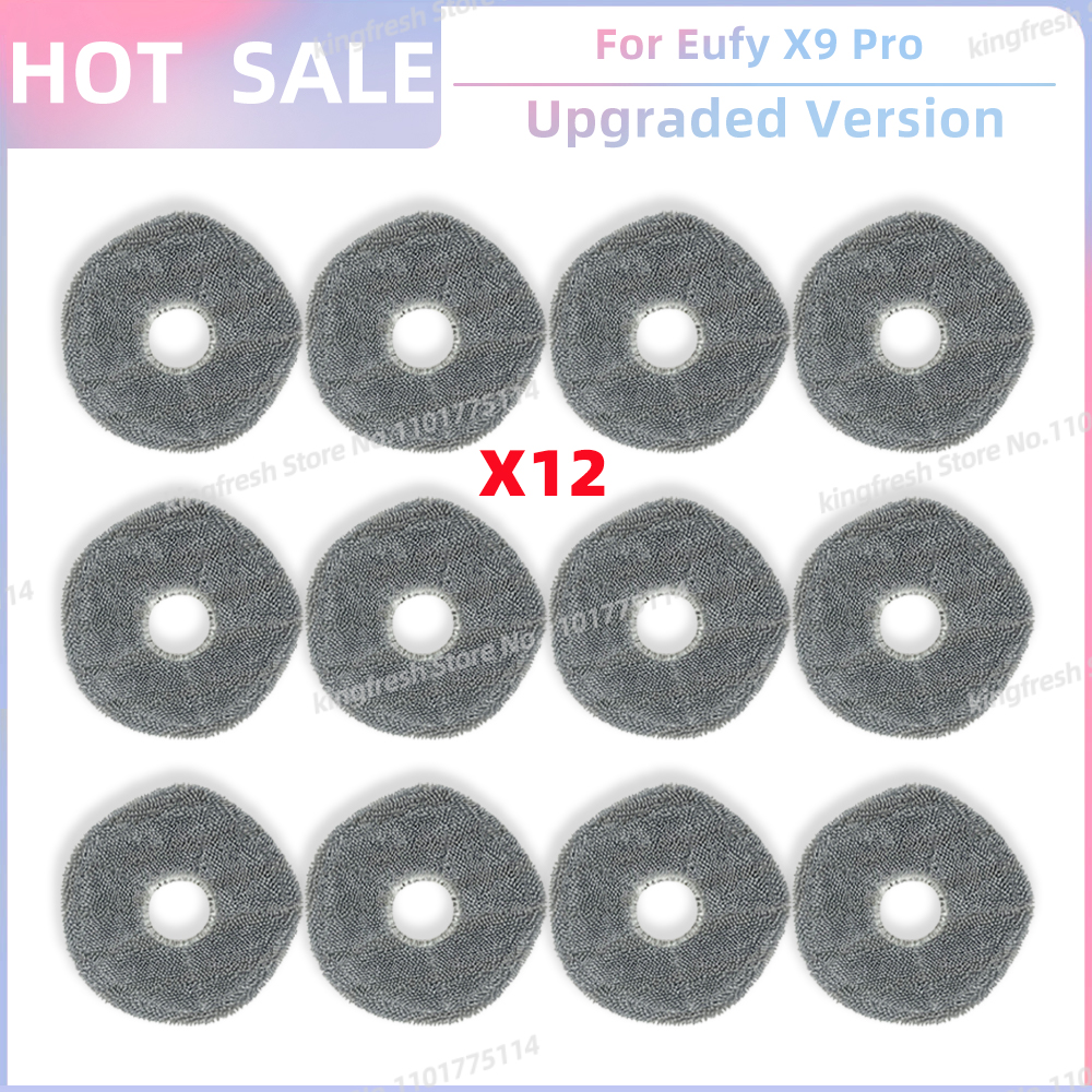 Compatible For Eufy X9 Pro Robot Vacuum Replacement Parts Main Roller Side Brush Hepa Filter Mop Cloth Pad Accessories: WHITE