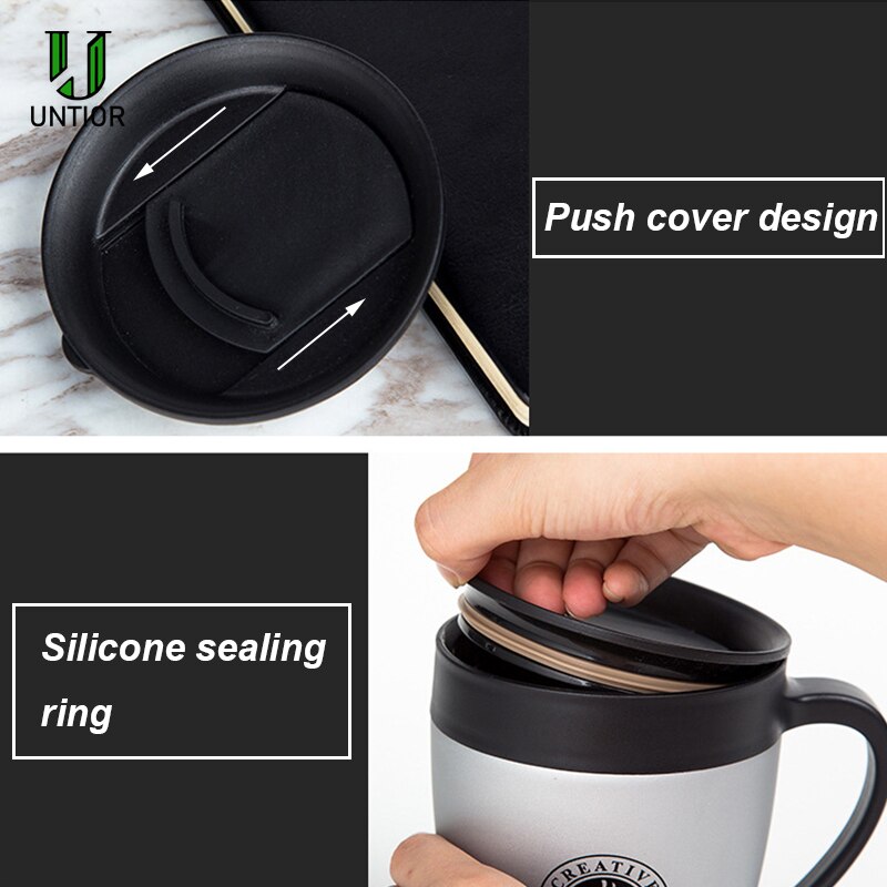 UNITOR 330ml Travel Mug Eco Friendly Stainless Steel Tumbler Coffee Cup Tea Mug Vacuum Insulated Office Cup Travel Coffee Mug