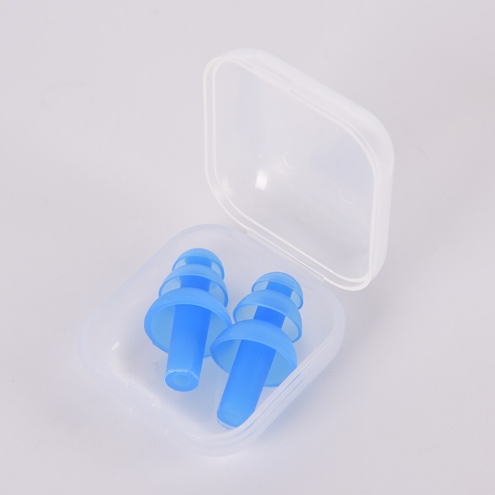 1 par blød silikone svømning ørepropper lydstøjreducerende ørepropper med detailboks til svømningssøvn snorken