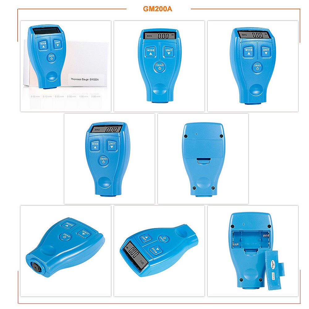 Portable Paint Film Meter Tester Coating Measure Thickness Gauge Digital Portable Mini Thickness Gauge Tester
