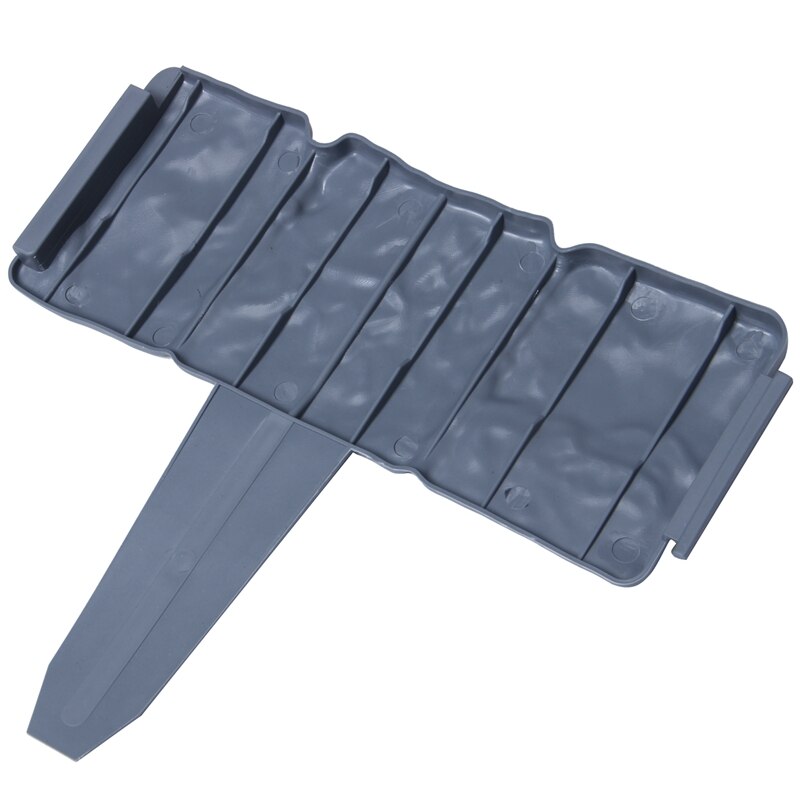 12Pc Grey Garden Fence Edging Cobbled Stone Effect Plastic Lawn Edging Plant Border Decorations Flower Bed Border