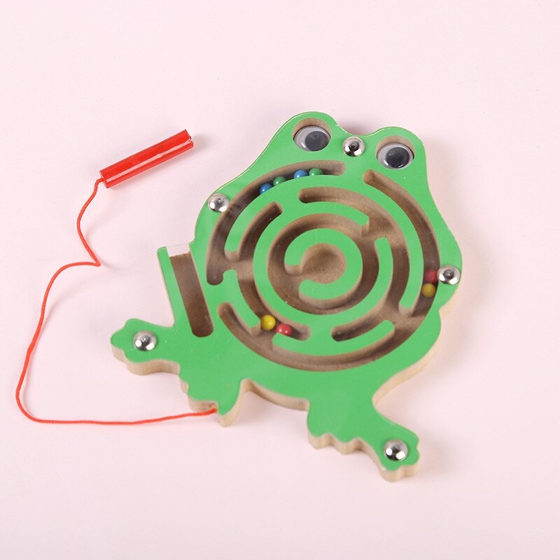 1pc Per Bambini Labirinto Magnetico Giocattolo Gioco della Palla di Legno Prima Educazione Intellettuale Bordo Di Puzzle Creativo Anello Regalo Genitore-bambino bambino Giocattoli