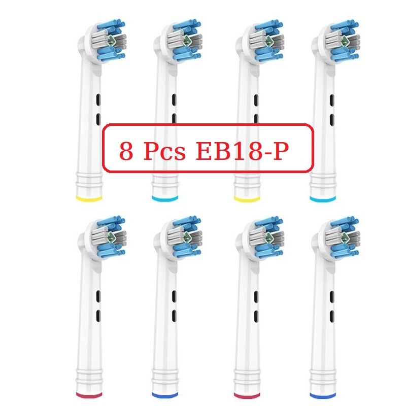 4/8/12 Pcs Electric Toothbrush Replacement Heads Soft Bristles Tooth Brush Head For Oral B Toothbrush Nozzles Oral Clean Care: WHITE
