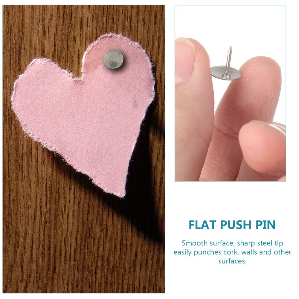 20 Boxes of Flat Push Pin Round Head Pin Office Thumbtack Iron Drawing Pin