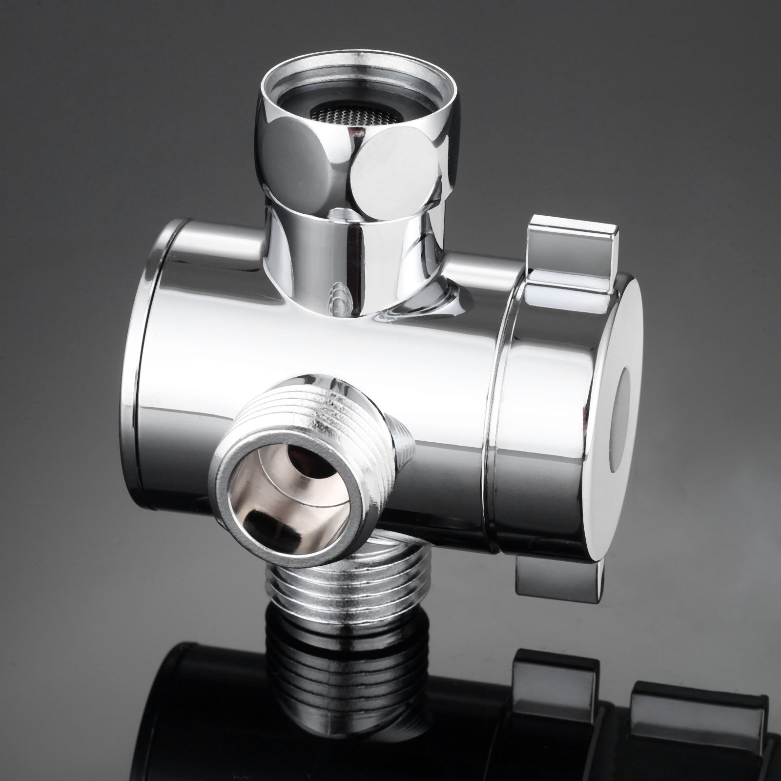 ABS Three-Way Handheld Shower Head Diverter Tee Adapter Valve Connector Adjustable Shower Arms Mounted Fix Bracket Bathroom G1/2