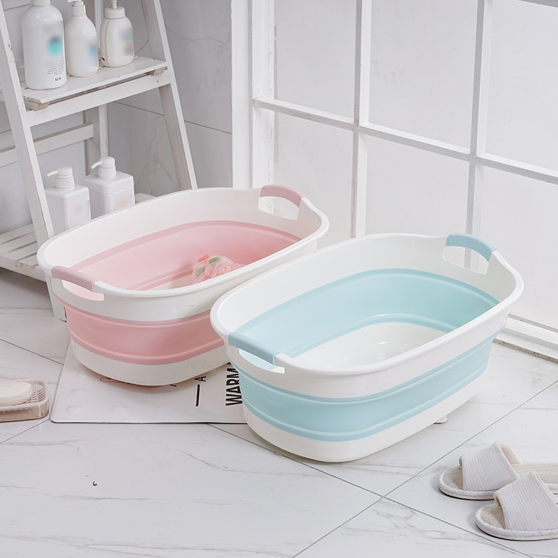 Foldbart babybadekar tilbehør til tilbehør bærbart skridsikkert badekar nyfødt kæledyrsbadekar multifunktionelt badeværelse arrangører