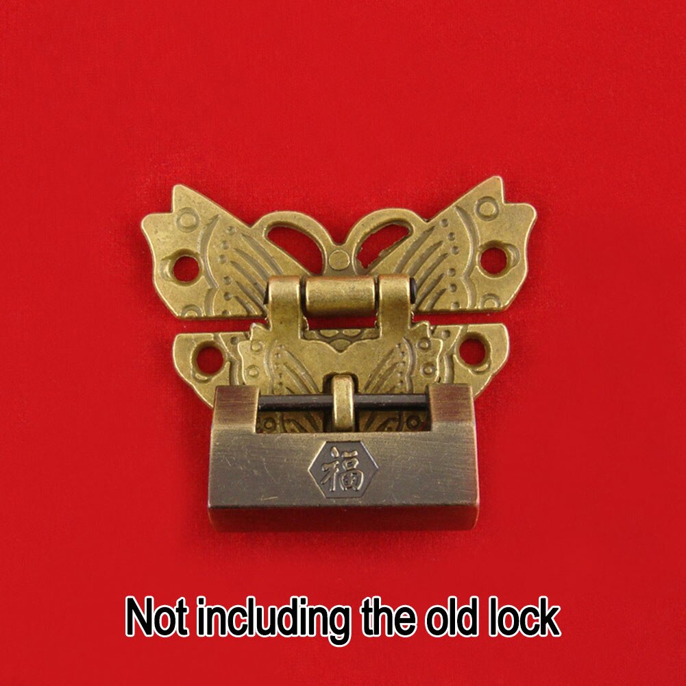 Retro Alloy Butterfly Latch Catch Wooden Jewelry Box Case Hasp Lock