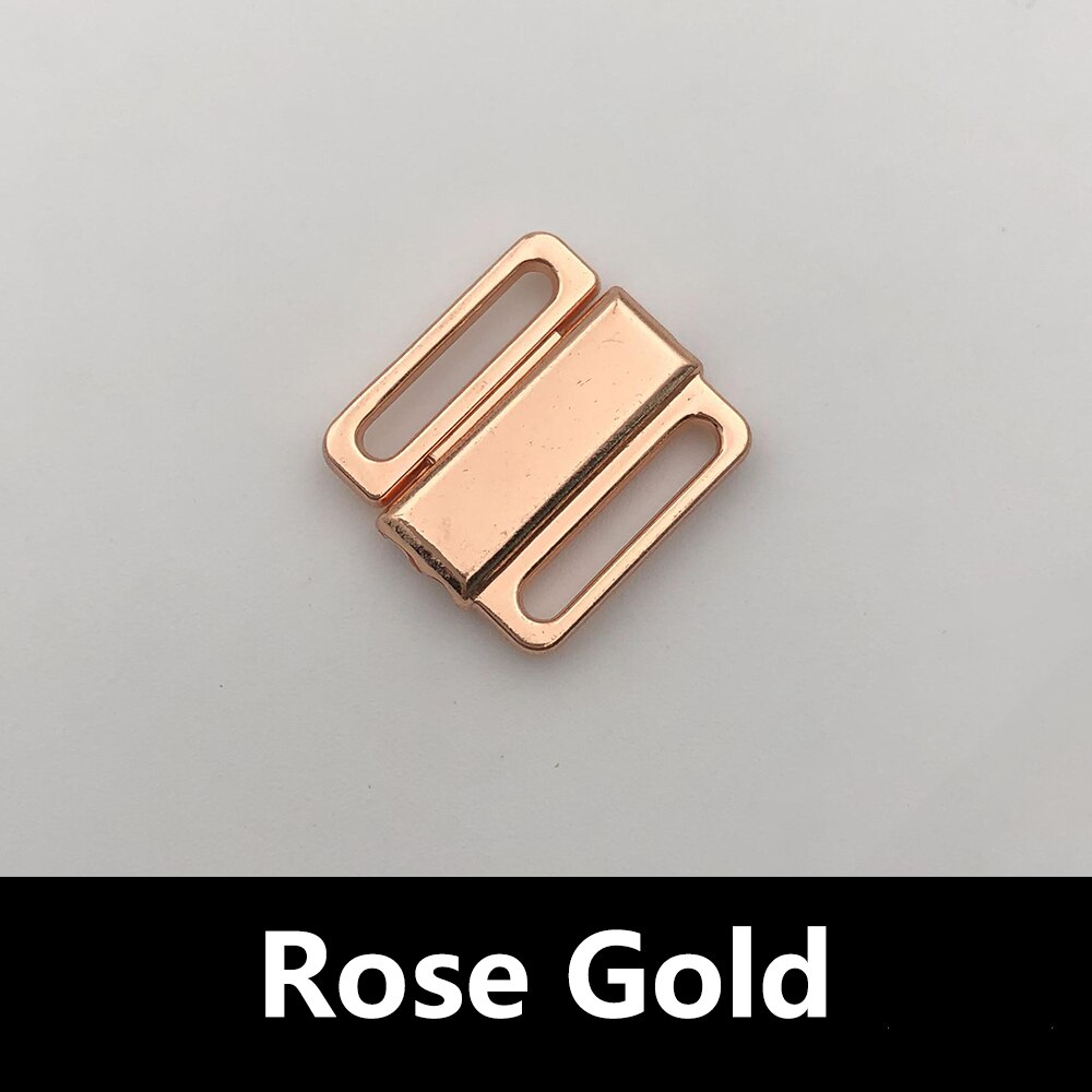 100 sets 12mm bh-clips badmode clickers bh metalen voorsluiting vervanging met 4 kleuren: Roségoud