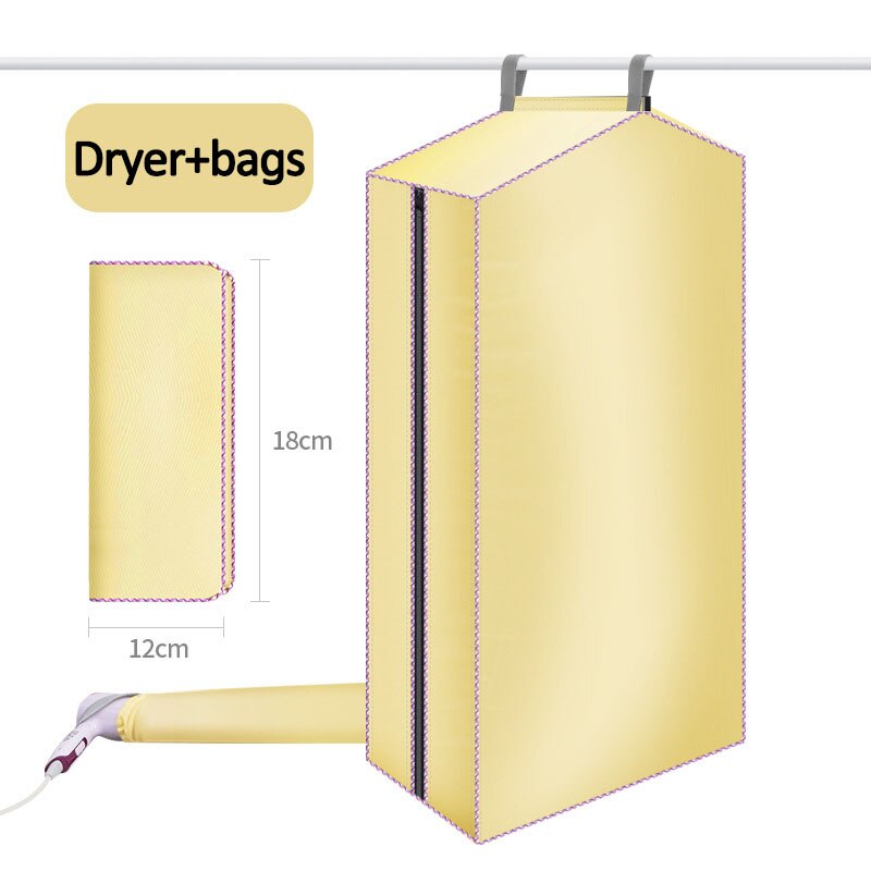 Electric Clothes Dryer Portable Quickly Drying Clothes Shoes Boots Electric Clothes Drying Machine Storage Cabinet Travel Home: a set yellow