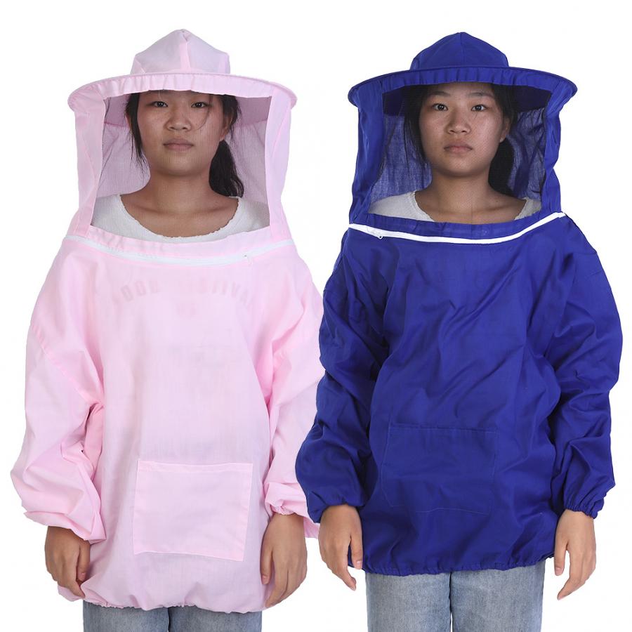 Beekeeping Protective Jacket Suit with Hat Bee Insect Feeding Supplies Keeping Beekeeper Clothing