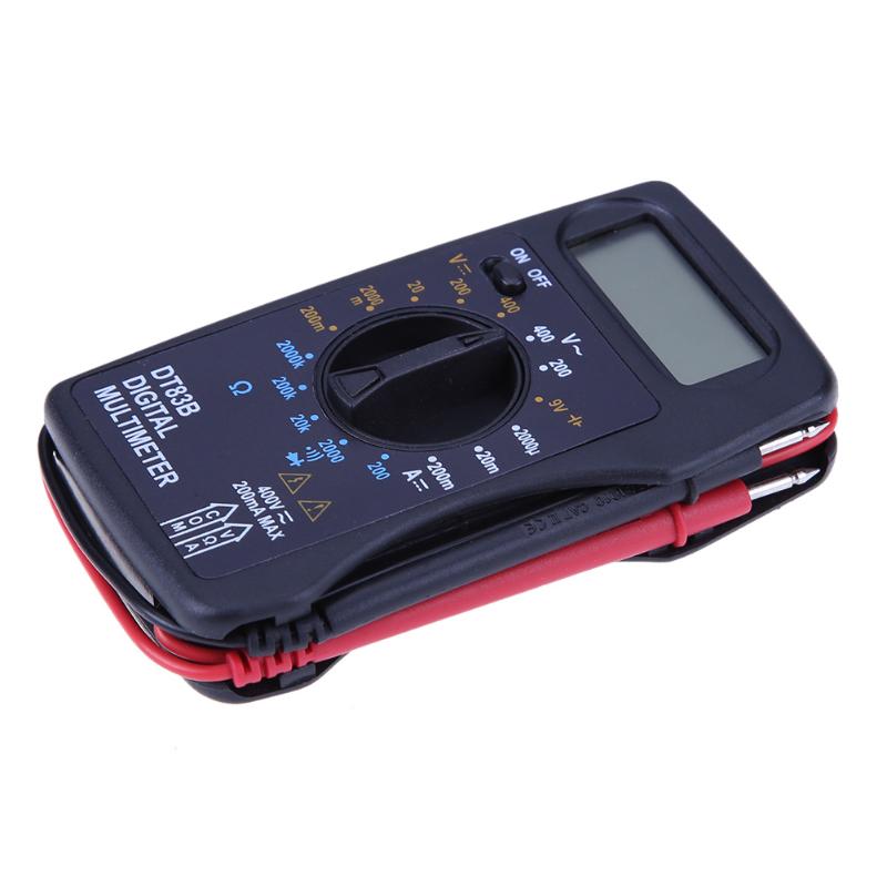 Portable DT83B Digital Multimeter Mini Ultra-thin Pocket Ammeter Voltmeter DC AC Resistor Ohm Meter Tester with Buzzer