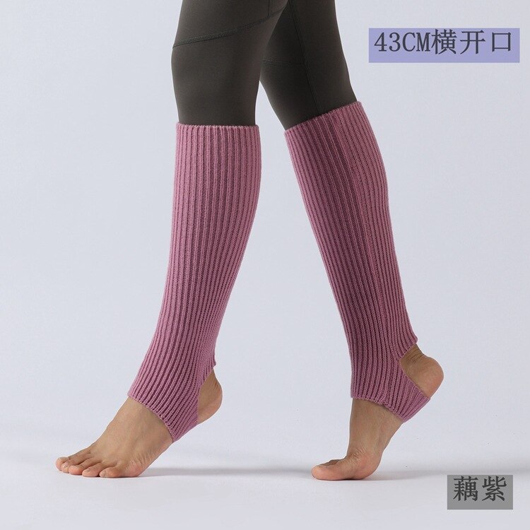 1 paar dames meisjes beenwarmers sokken lange sokken zonder voet winter herfst dans ballet kousen volwassenen en kinderen dijbeenwarmers: Paars 2