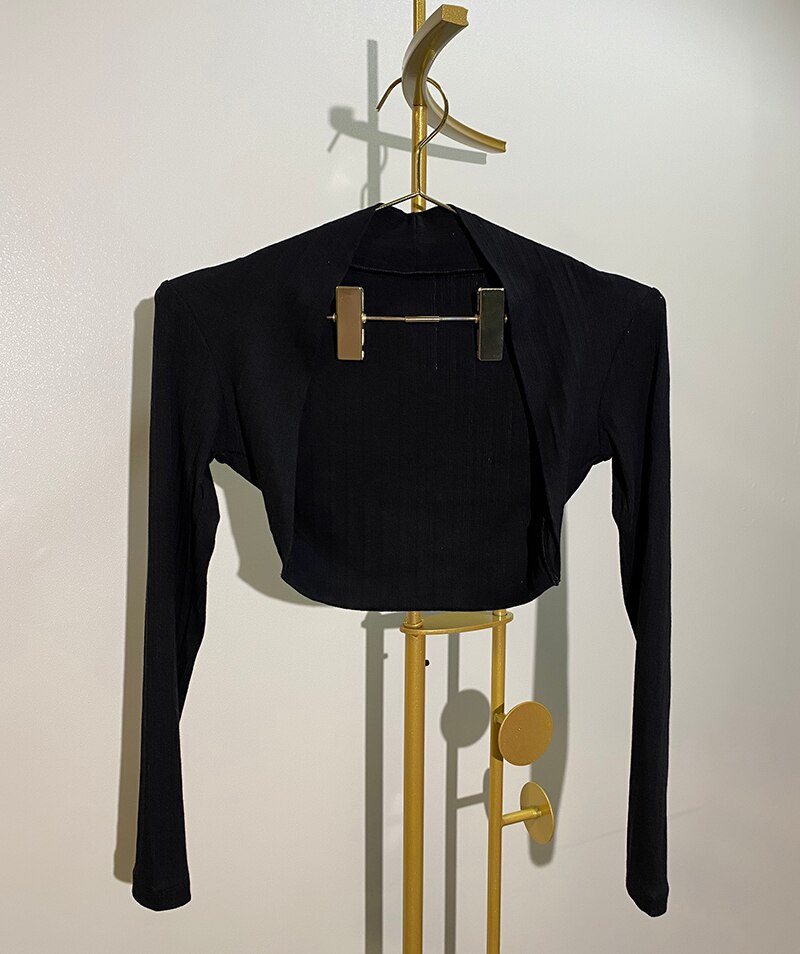 Long Sleeve Ballet Dance Clothes Women Pink Gymnastics Dancing Costume Adult Ballet Coverall: black / M