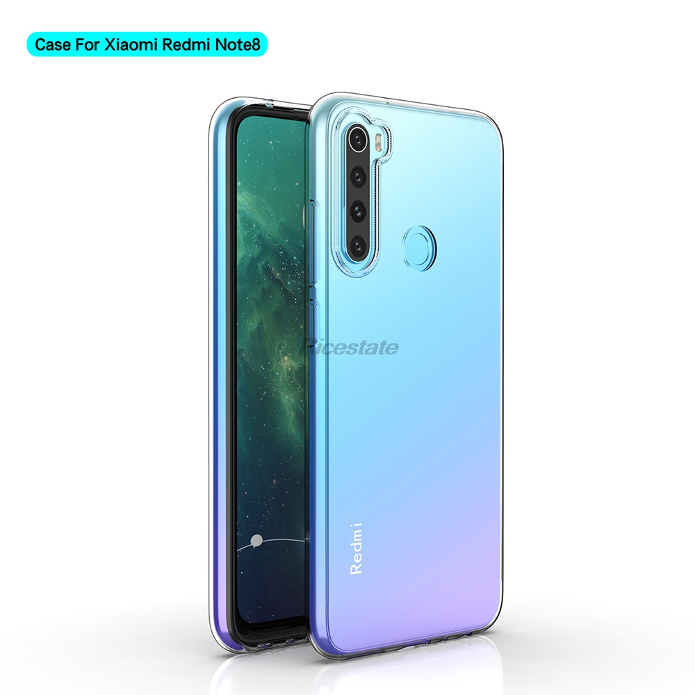 Étui Transparent pour Xiaomi Redmi Note 8, coque de téléphone antichoc en TPU Transparent, housse de Protection Redmi Note 8 Note8