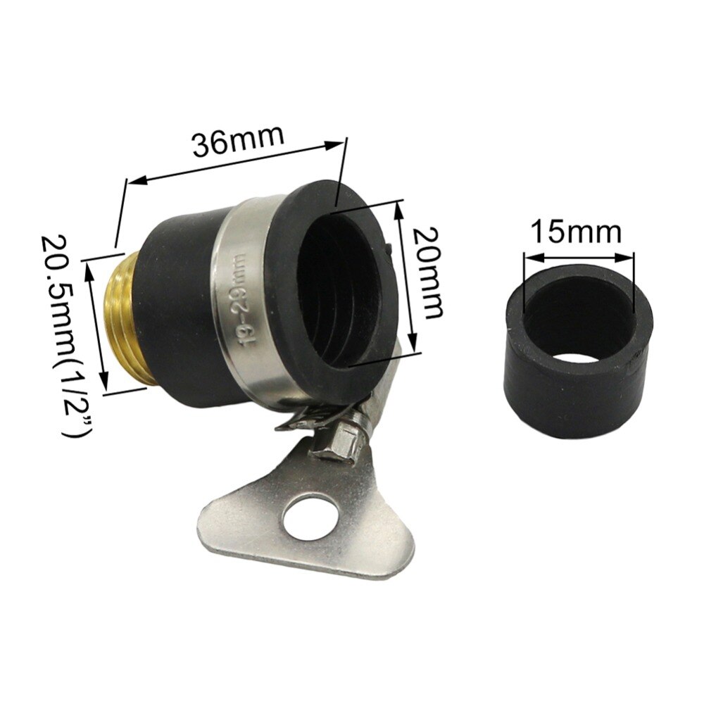 Universal vattenkran adapter anslutning koppar 1/2 " utvändig gänga för anslutning 15-20mm diameter kran bevattning anslutningsverktyg