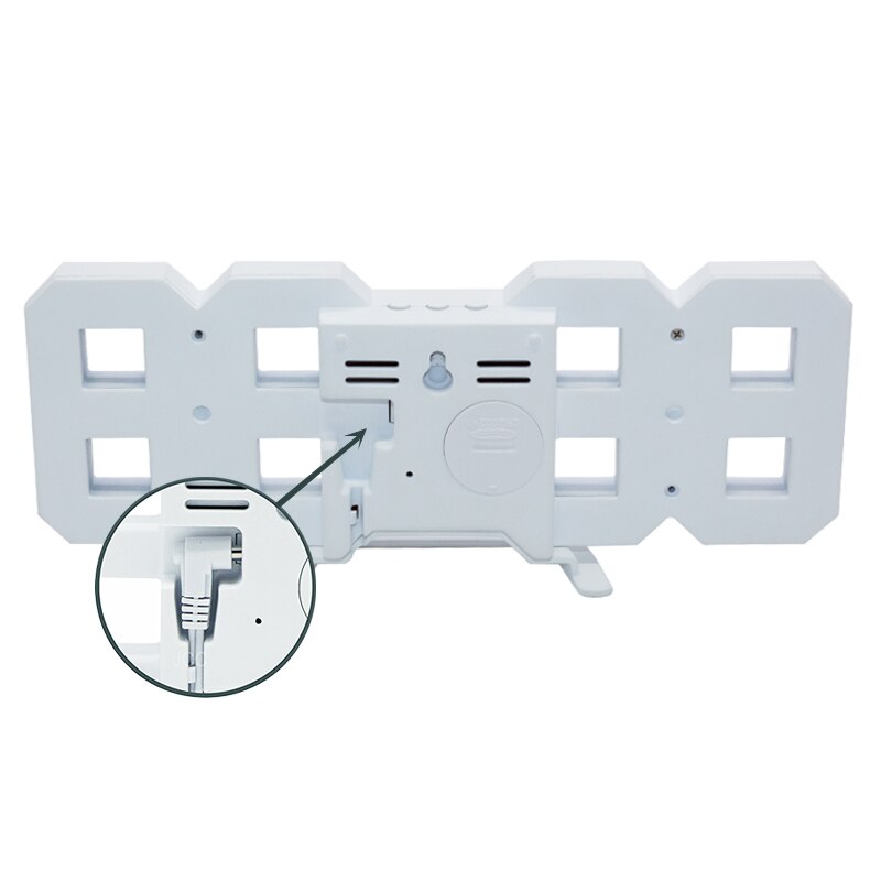 Bord 3d digital klokke alarm slumre hjemmerom dekal vekkerklokke moderne digital ledet bordklokke klokker 24 eller 12- tidtaker