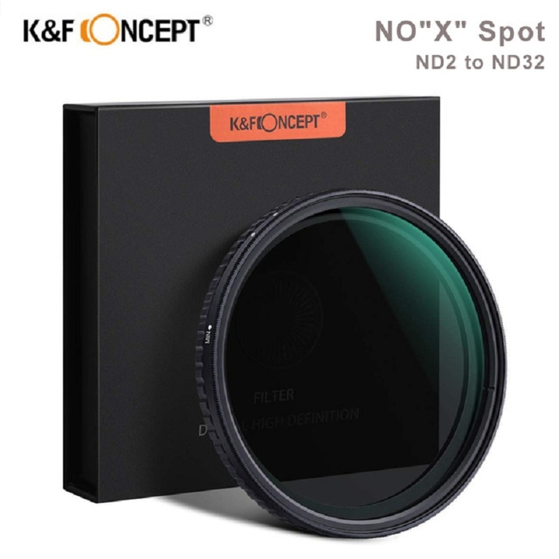 K &amp; F Concept ND2-32 Variabele Nd Filter 58Mm 62Mm 67Mm 72Mm 77Mm Geen X Spot Fader Neutral Density Filter Voor Sony Nikon Canon