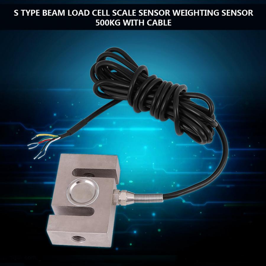 500kg de carga viga de escala de ponderación de escala sensor con cable S tipo de sensor de presión