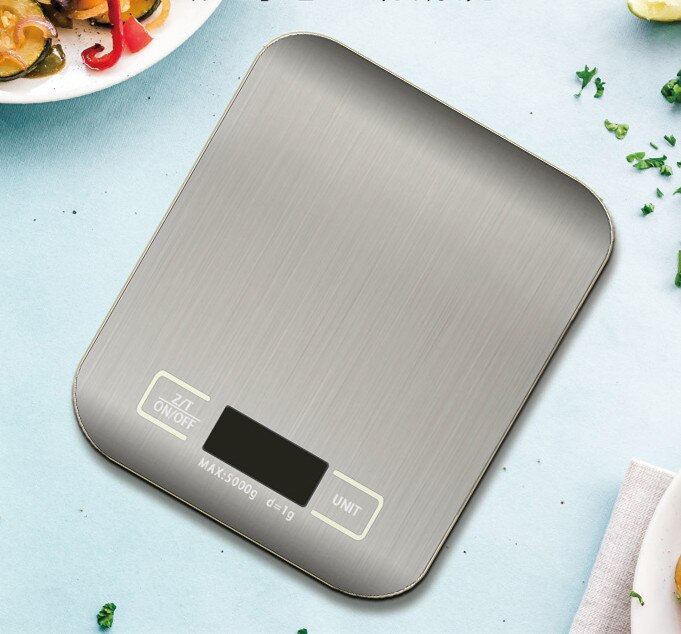Keukenweegschaal Huishouden Zilver Eenvoudige Kleine Keuken Elektronische Weegschaal 5Kg Gram Keukenweegschaal Bakken