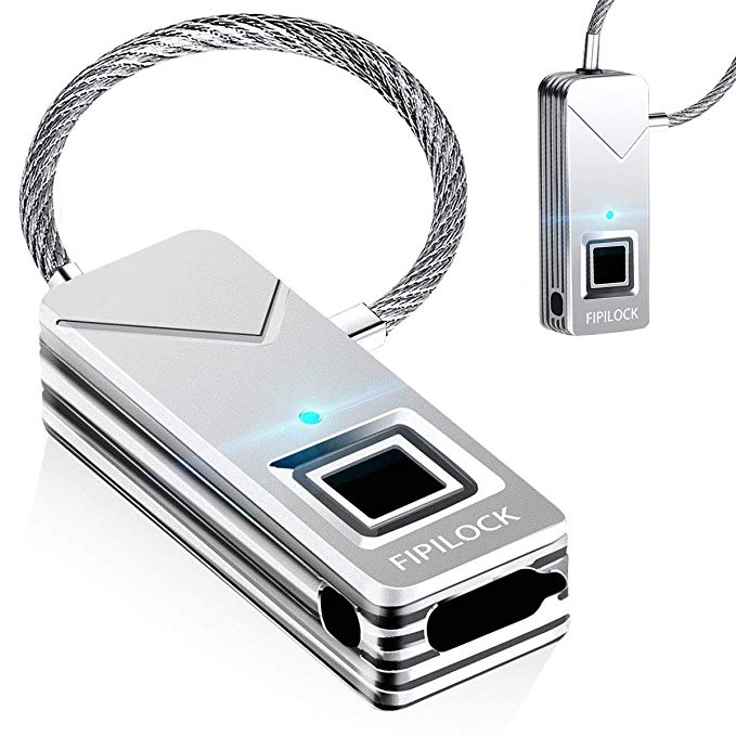Candado de seguridad biométrico con huella digital portátil, candado antirrobo, bolsa de Golf, Maleta, casillero de gimnasio
