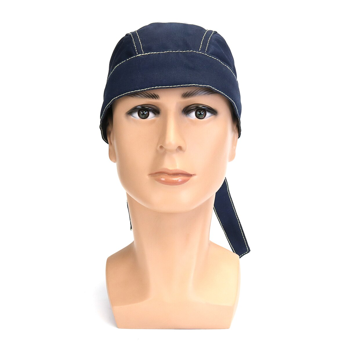Coton pratique soudure casquette soudeurs protection chapeau couverture chapeau écharpe porter ignifuge sécurité soudage casque