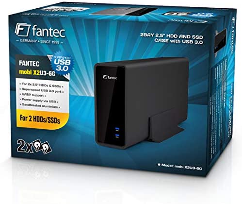 Fantec Mobi X2U3-6G-SSD 2.5 "duro unità custodia (SATA I/II/III, USB 3.0) colore nero