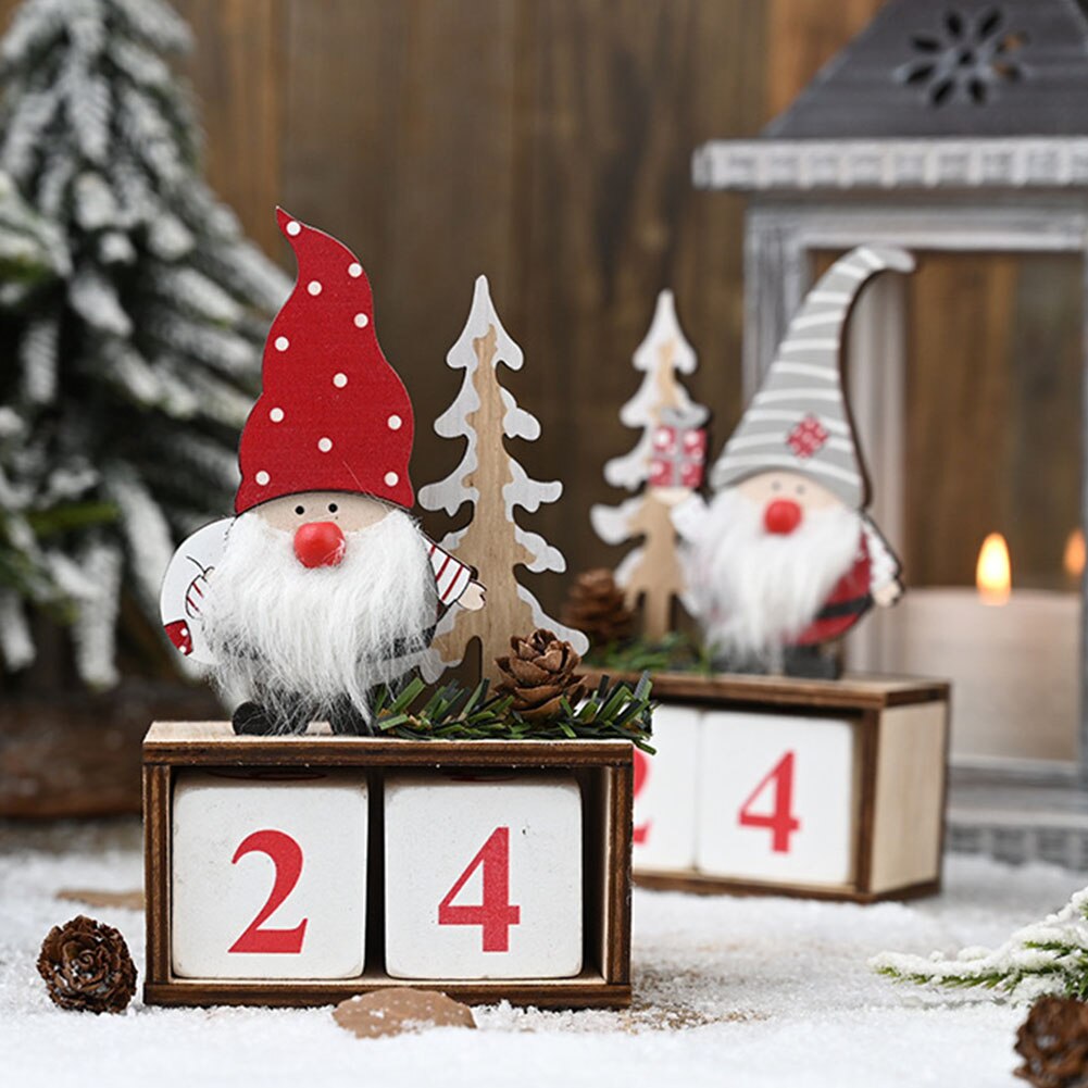 Tre ornament skrivebord julenissen barn voksne søt fest familie julepynt skole nedtellingskalender stue