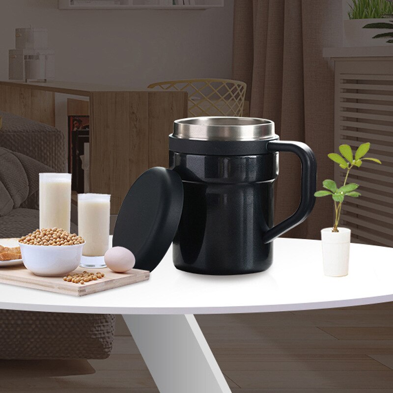 Automatic Self Stirring Mug Stainless Steel Thermal Cup Magnetic Heating Mug Coffee Milk Mixing Cup No Battery Required