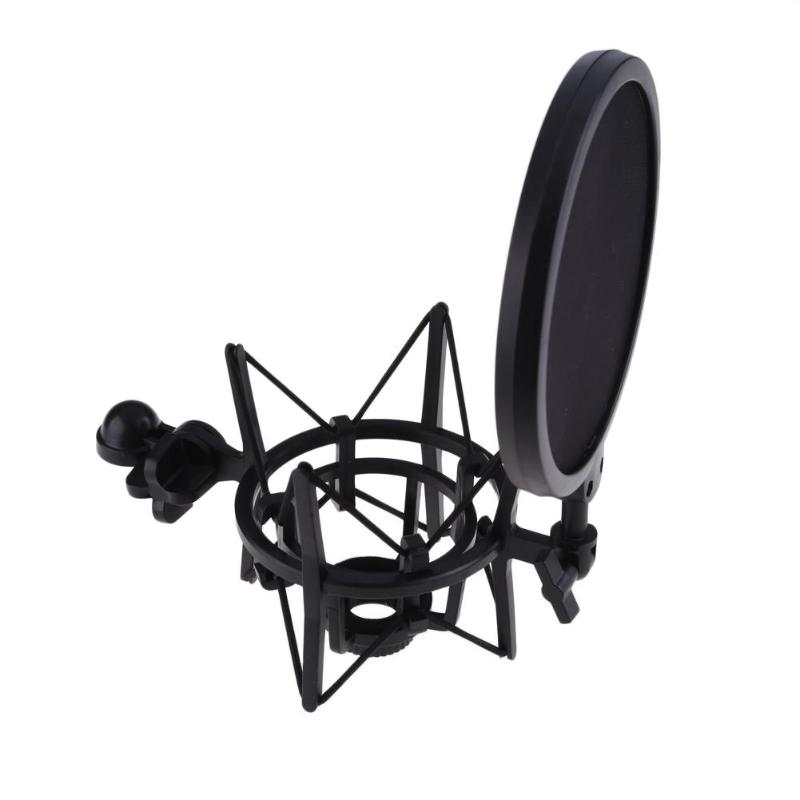 Microphone Mic Shock Mount with Pop Shield Filter Screen