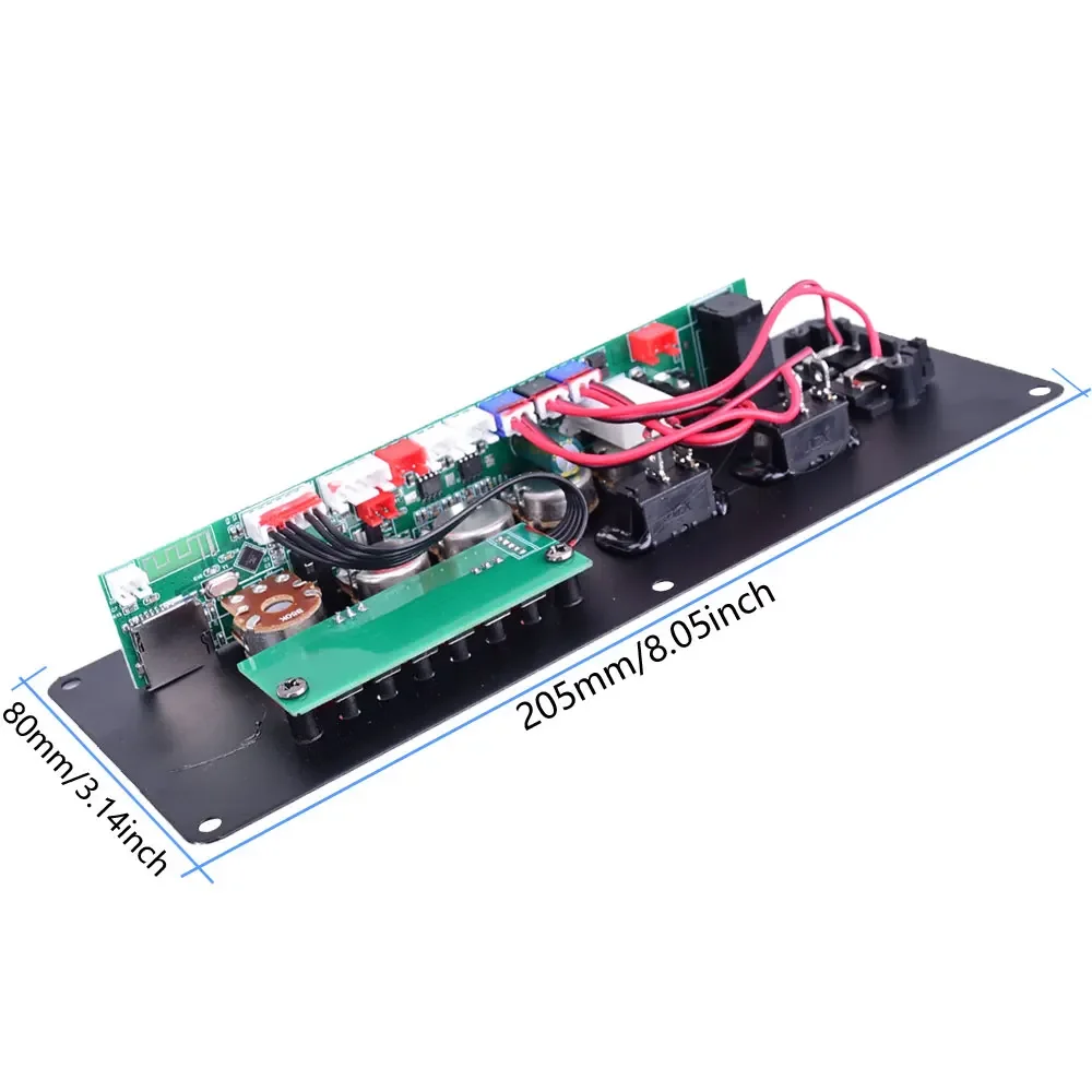 Bluetooth Audio Amplifier Board MP3 Amplifiers Subwoofer Microphone Amp Module for 4 ohms Speaker 7.4V Battery Powered DC 12V