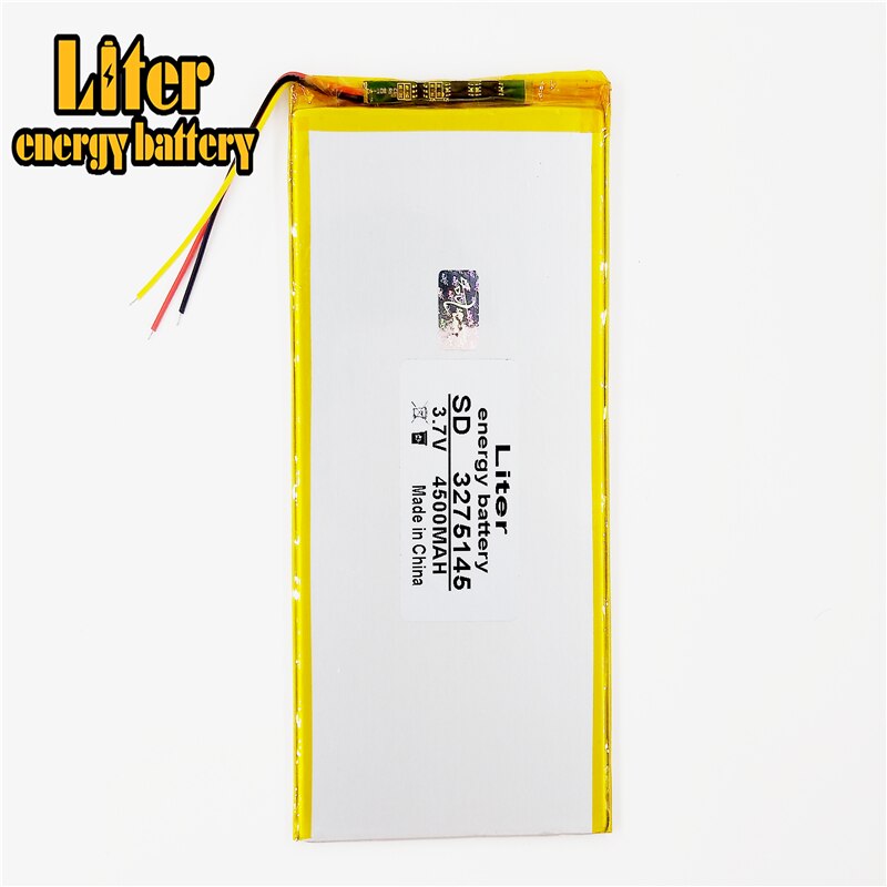 3 line Tablet PC battery capacity 3275145 3.7V 4500MAH 3075145 Universal Li-ion battery for tablet pc 9 inch 10 inch 11 inch