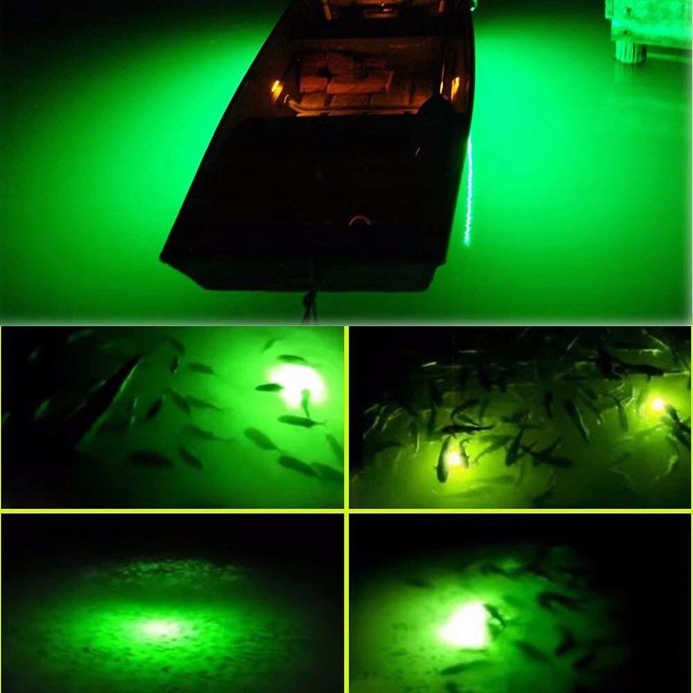 Groen Onderwater Dompelpompen Night Vissen Licht 20W 30W Aantrekken Van Vis Led Night Lokken Lampen Voor Boten Docks Vissen gereedschap