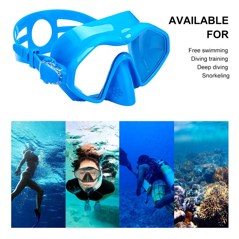 Zwembril Zwemmen Volwassen Duikbril Snorkelen Bril Uitgerust Met Anti-Fog Groot Frame Siliconen Duikbril