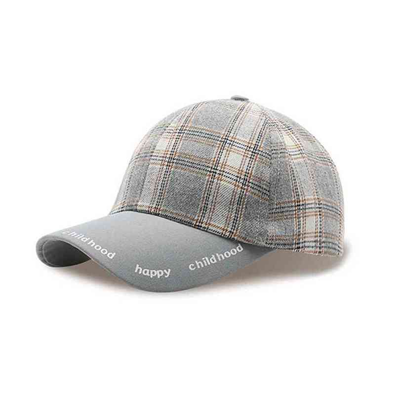 Plaid Baby Summer Hat Soft Cotton Adjustable Kids Baseball Cap For Baby Boy Girls Peaked Caps Children Snapback Hip-Hop Sun Hat